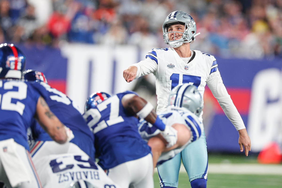 Cowboys release kicker Vizcaino to leave 28-year-old rookie Aubrey