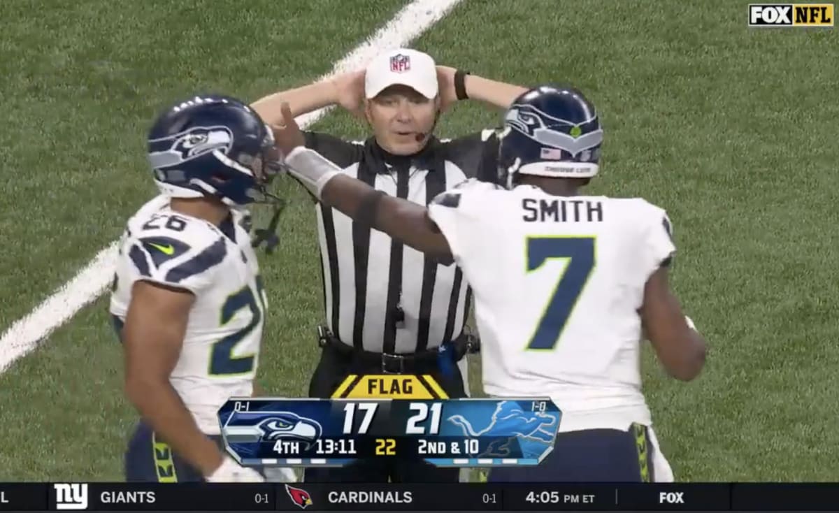 NFL Ref Had a Hilarious Hot-Mic Moment With Seahawks QB Geno Smith