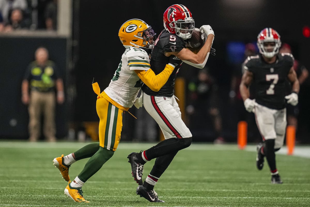 WATCH: Falcons' Drake London Scores 1st TD of Season vs. Packers