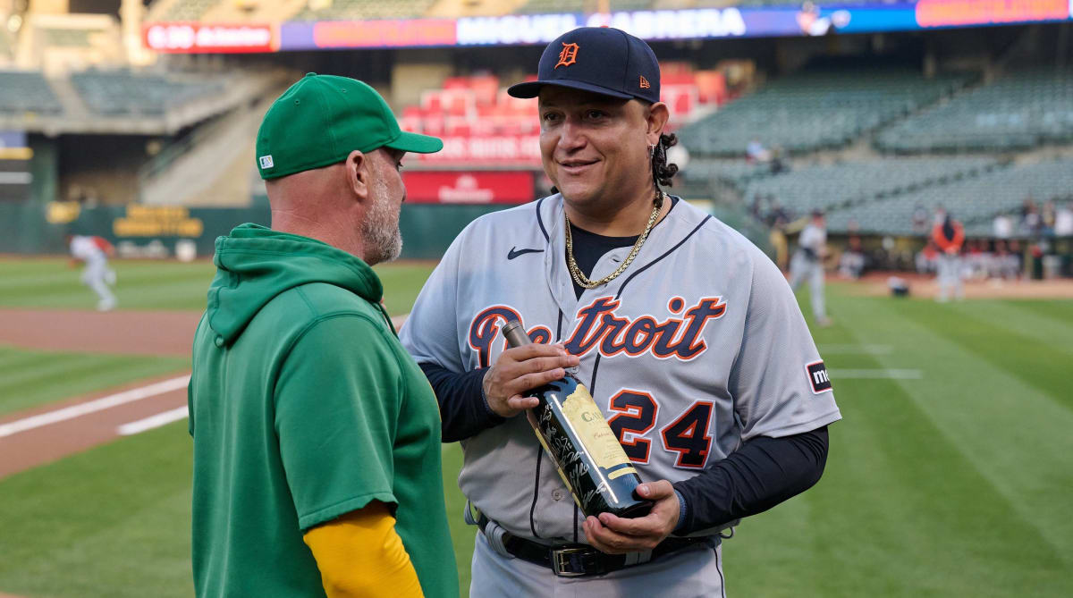 Worst gift on Miguel Cabrera's farewell tour? Bottle of wine for recovering  alcoholic