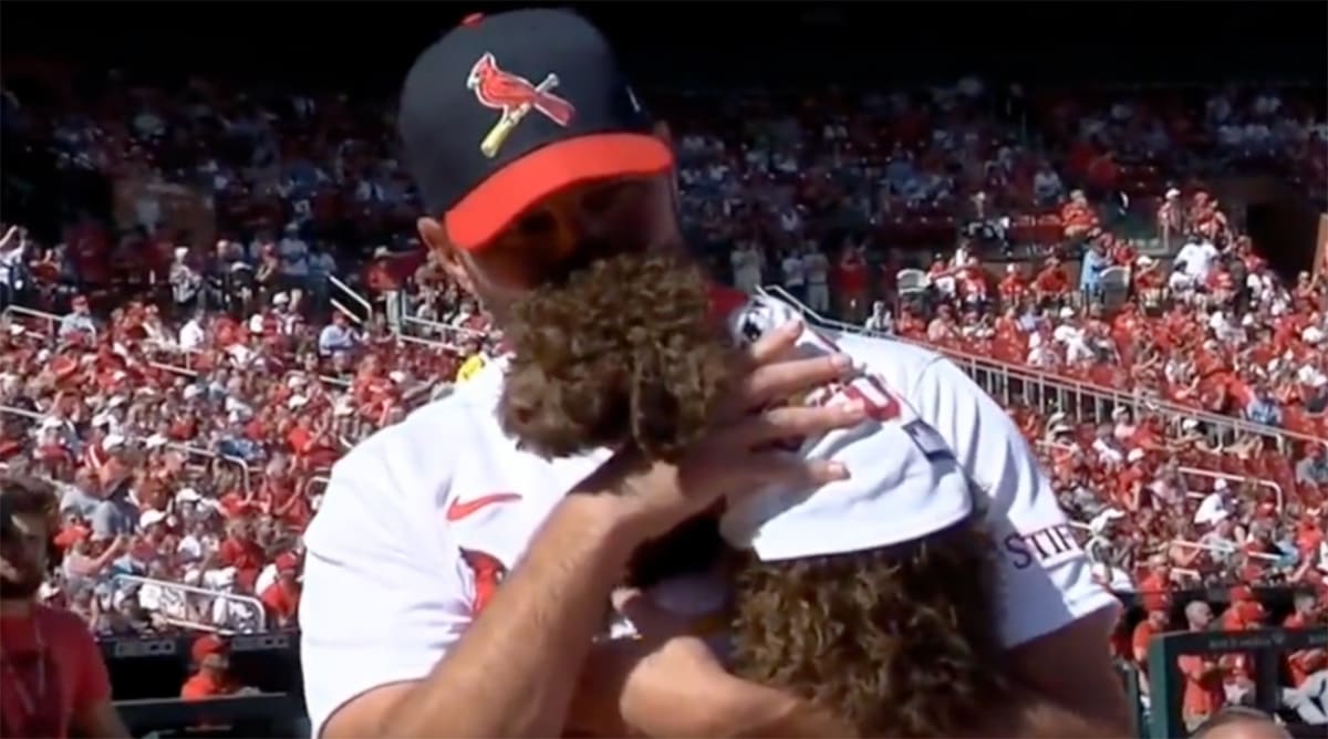 Adam Wainwright promised his kids a puppy when he retired. Cardinals  delivered on final day