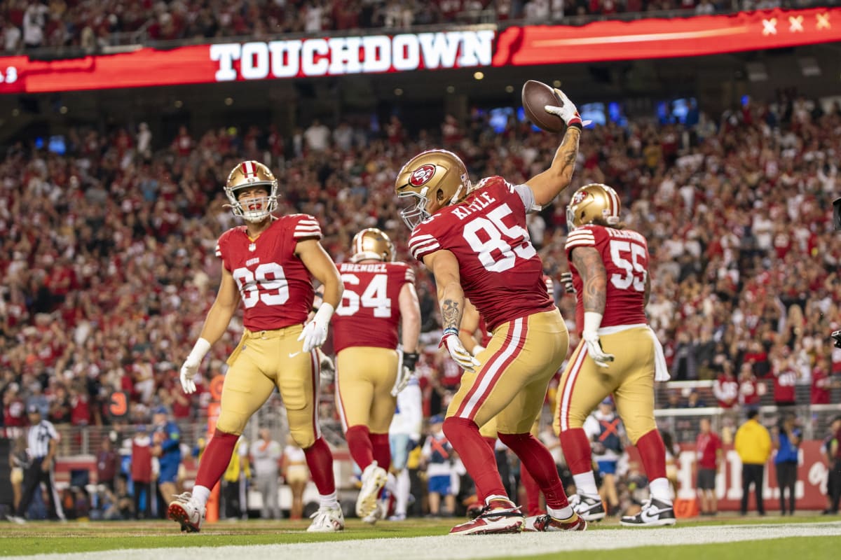 George Kittle Celebrating Tight End Day the Right Way! 