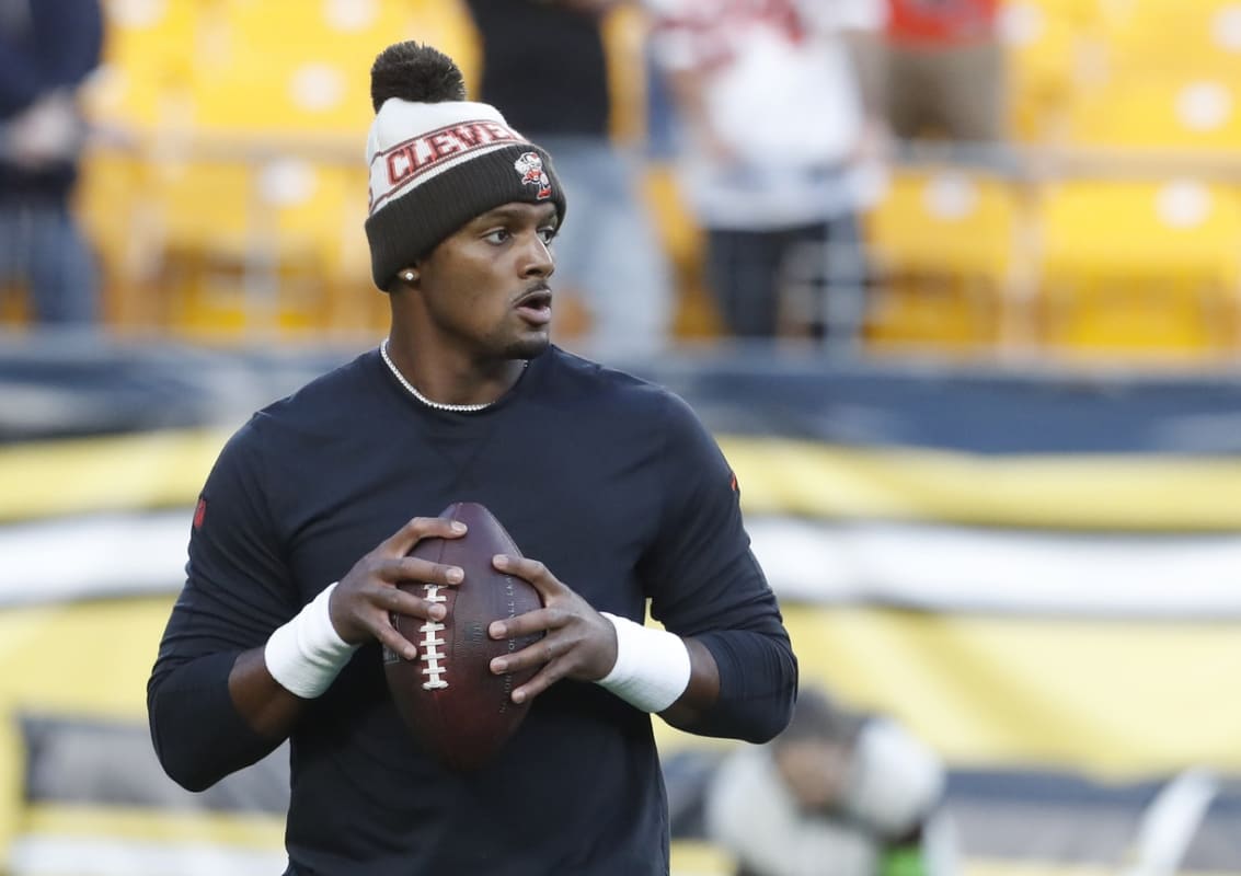 Browns QB Deshaun Watson sitting out with shoulder injury; rookie