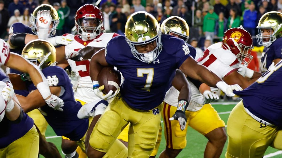 Audric Estime Breaks Notre Dame Record With 18 Rushing Touchdowns ...