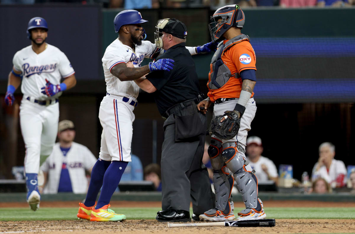 MLB roundup: Benches clear, Rangers slam Astros
