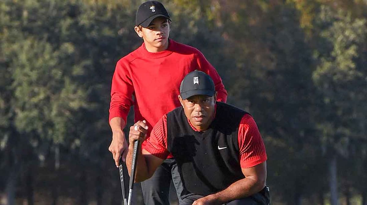 Tiger Woods' son Charlie his impressive drive at PNC Championship 