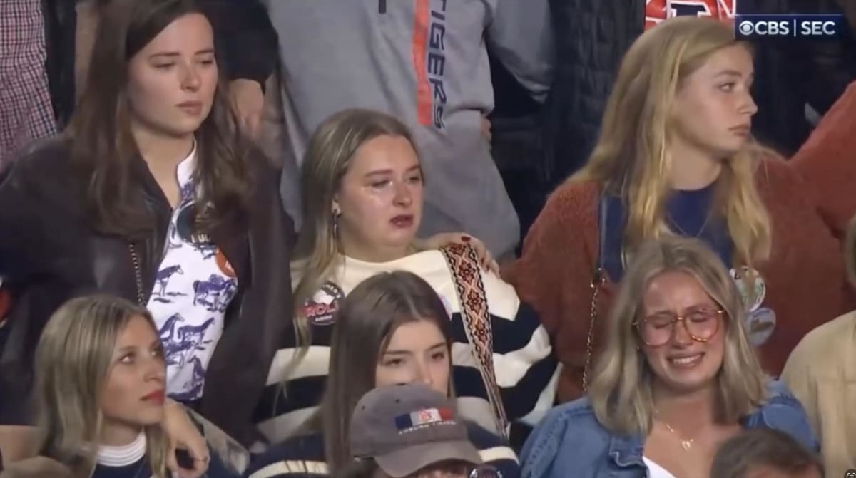 CBS’s Shots of Really Sad Auburn Fans After Stunning Loss to Alabama