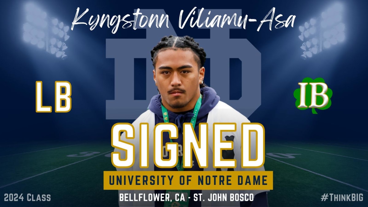 Notre Dame Signs Elite California Linebacker Kyngstonn Viliamu-Asa ...