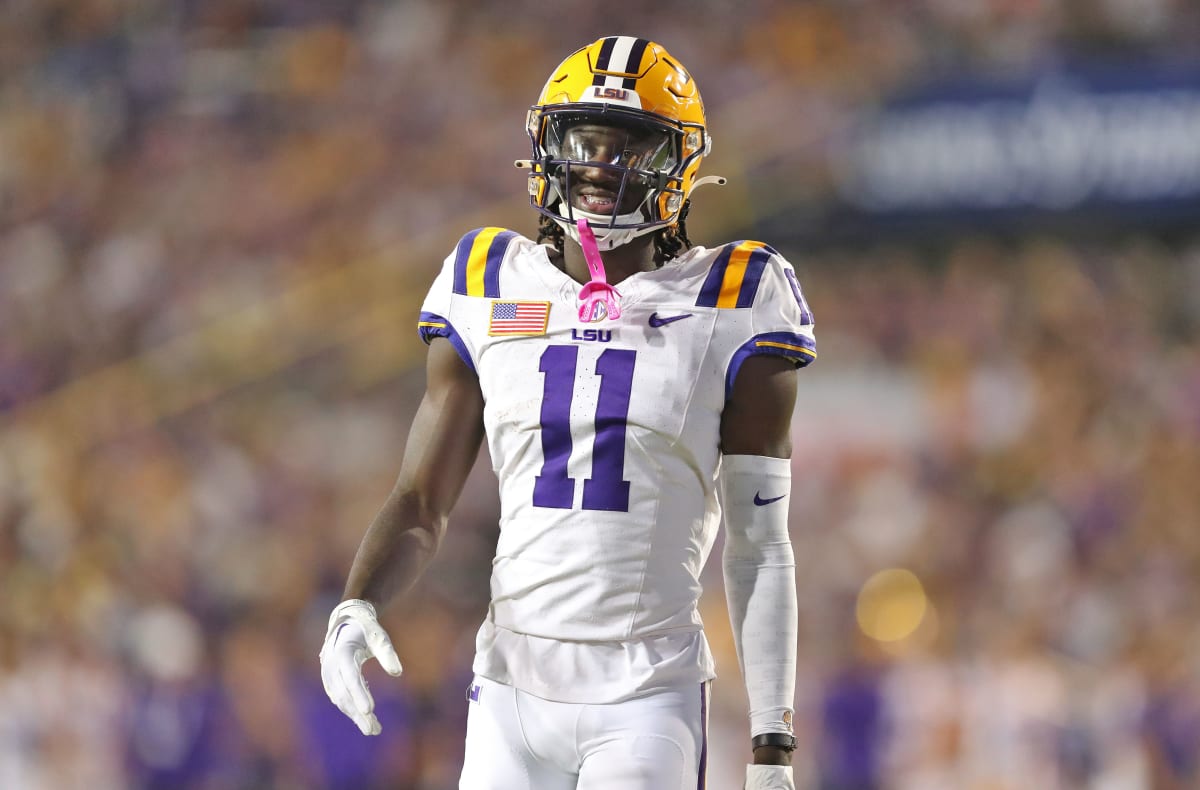 2024 NFL Draft Falcons Projected to Pick LSU Receiver Brian Thomas at