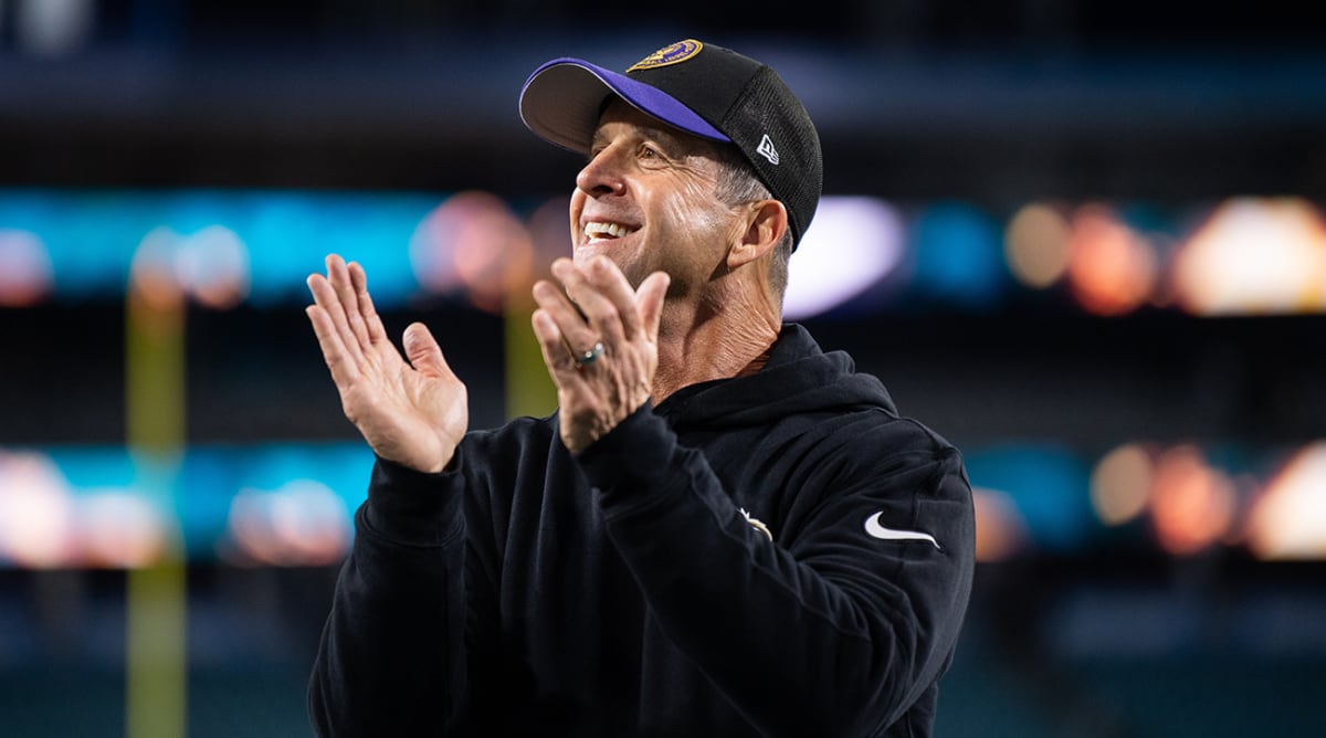 Ravens’ John Harbaugh Laughs Off Reporter’s Question About Taylor Swift Ahead of Chiefs Game