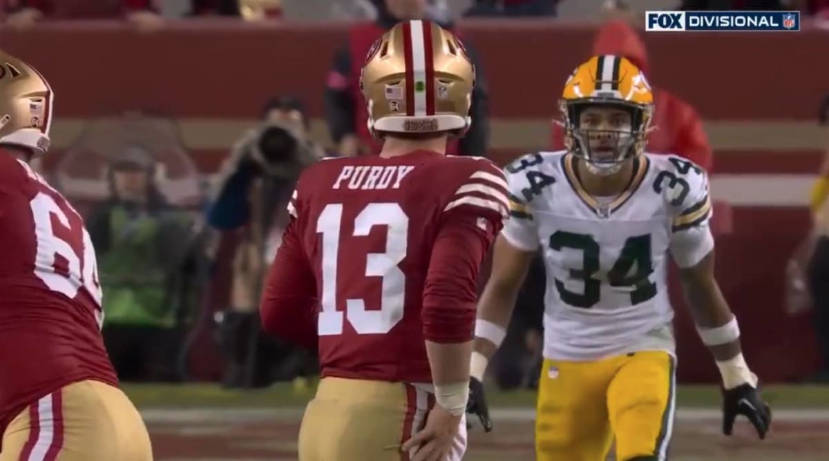 49ers’ Brock Purdy Had to Wipe His Hand Mid-Play Due to Rainy Conditions vs. Packers