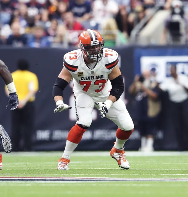 Browns Joe Thomas' Pro Bowl uniform on display