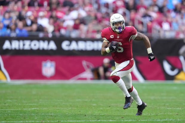 Arizona Cardinals' James Conner, on the team's new uniforms