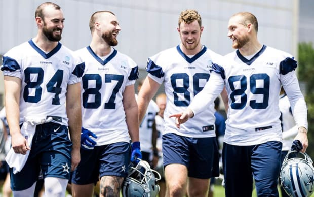 Cowboys rookie Luke Schoonmaker returns from non-football injury