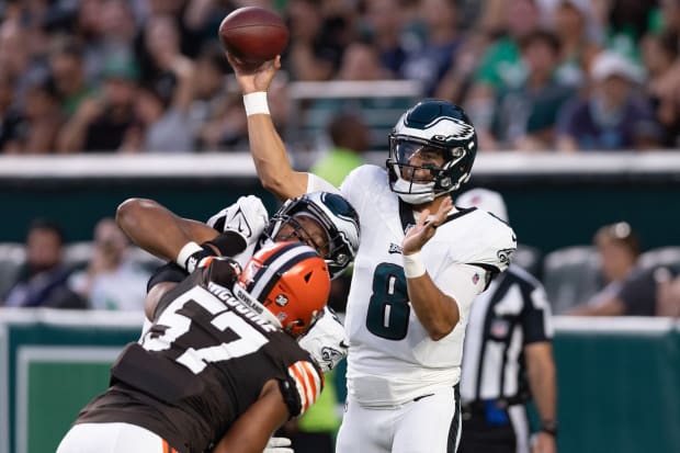 Backups Mariota, Thompson-Robinson struggle as starters rest in Eagles- Browns 18-18 preseason tie