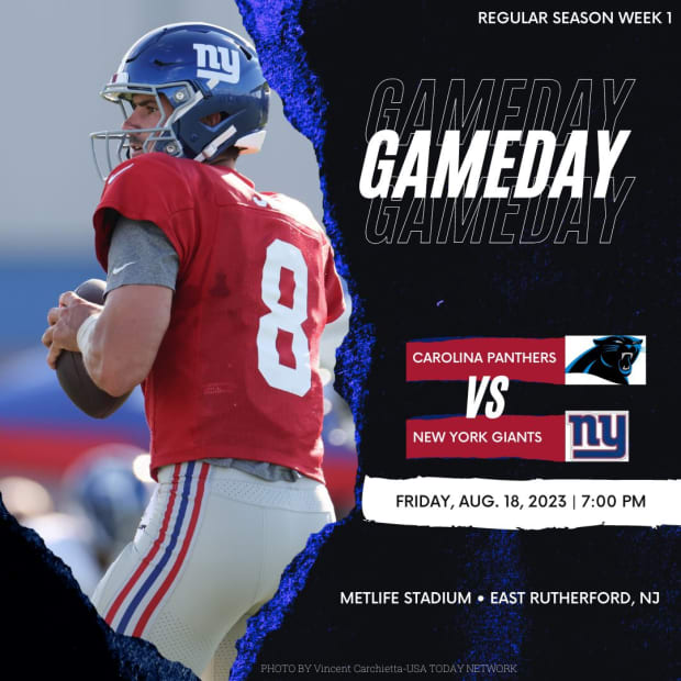 NY Giants host Carolina Panthers in preseason game at MetLife Stadium