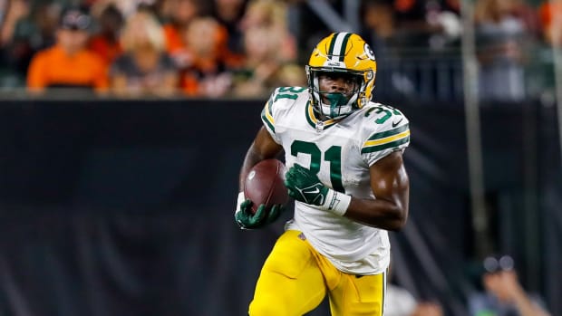 Photos from Green Bay Packers' running backs at training camp