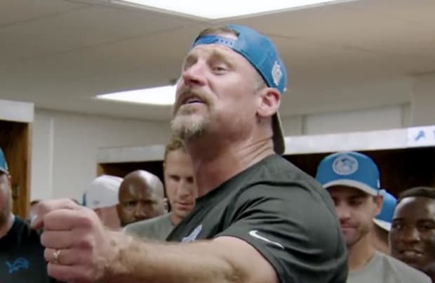 Dan Campbell's Fired Up Locker Room Speech After Lions' Win Was So Good