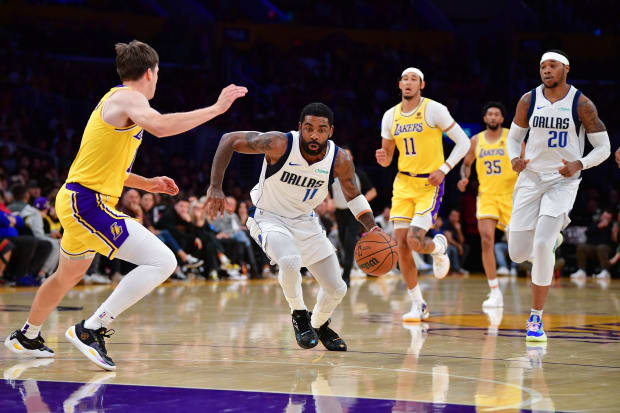 Mavs Kyrie Irving Climbs NBA All Time Scoring List vs. Lakers