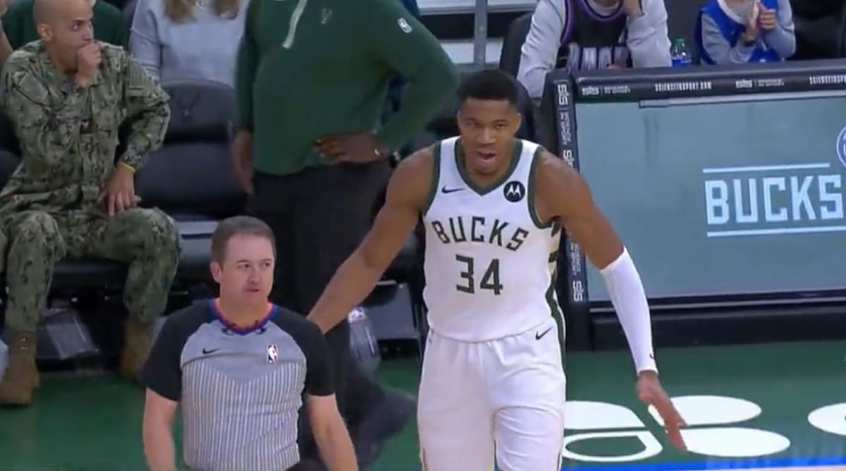 Giannis Antetokounmpo Sassily Sat in Front Row in Protest of