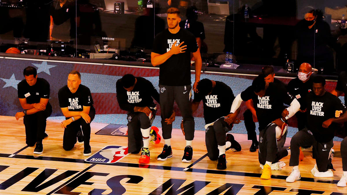 Miami Heat's Meyers Leonard Stands for National Anthem