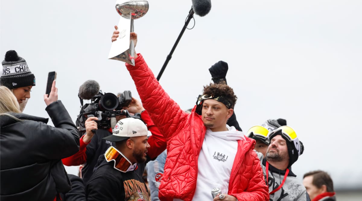 Fan Details Patrick Mahomes Taking His Fake Lombardi Trophy