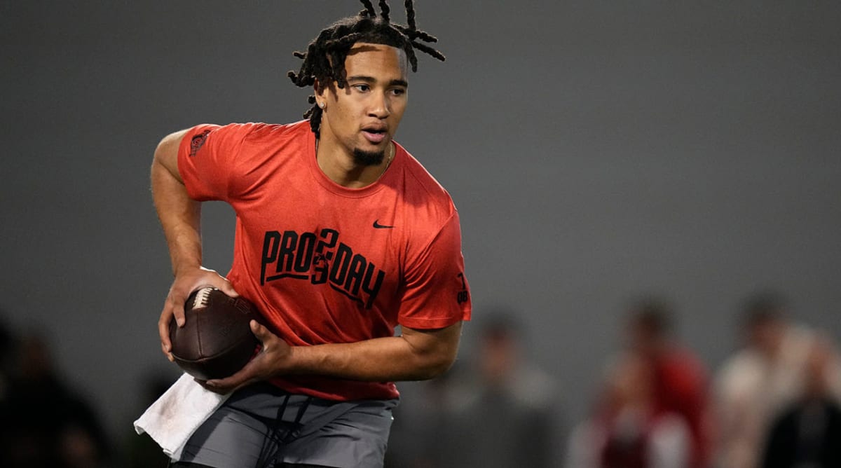 C.J. Stroud Impresses at Ohio State Pro Day With Panthers Brass in  Attendance