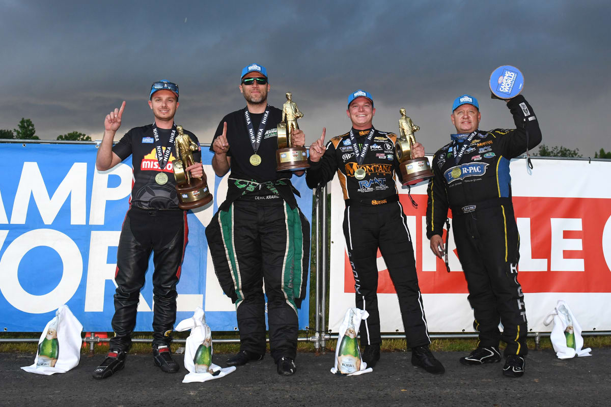 NHRA Charlotte 4Wide winners Prock, Hight, Kramer, Herrera (full