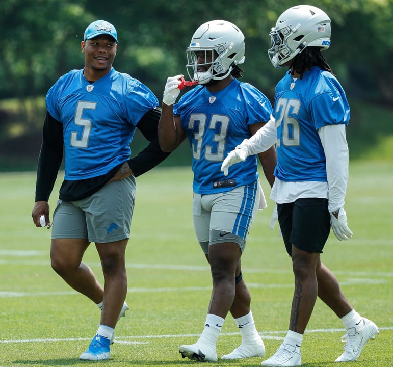 Lions Running Backs Coach Gives First Impression of Gibbs, Montgomery