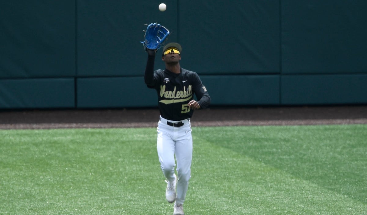 Vanderbilt Commodores outfielder Enrique Bradfield Jr. during the