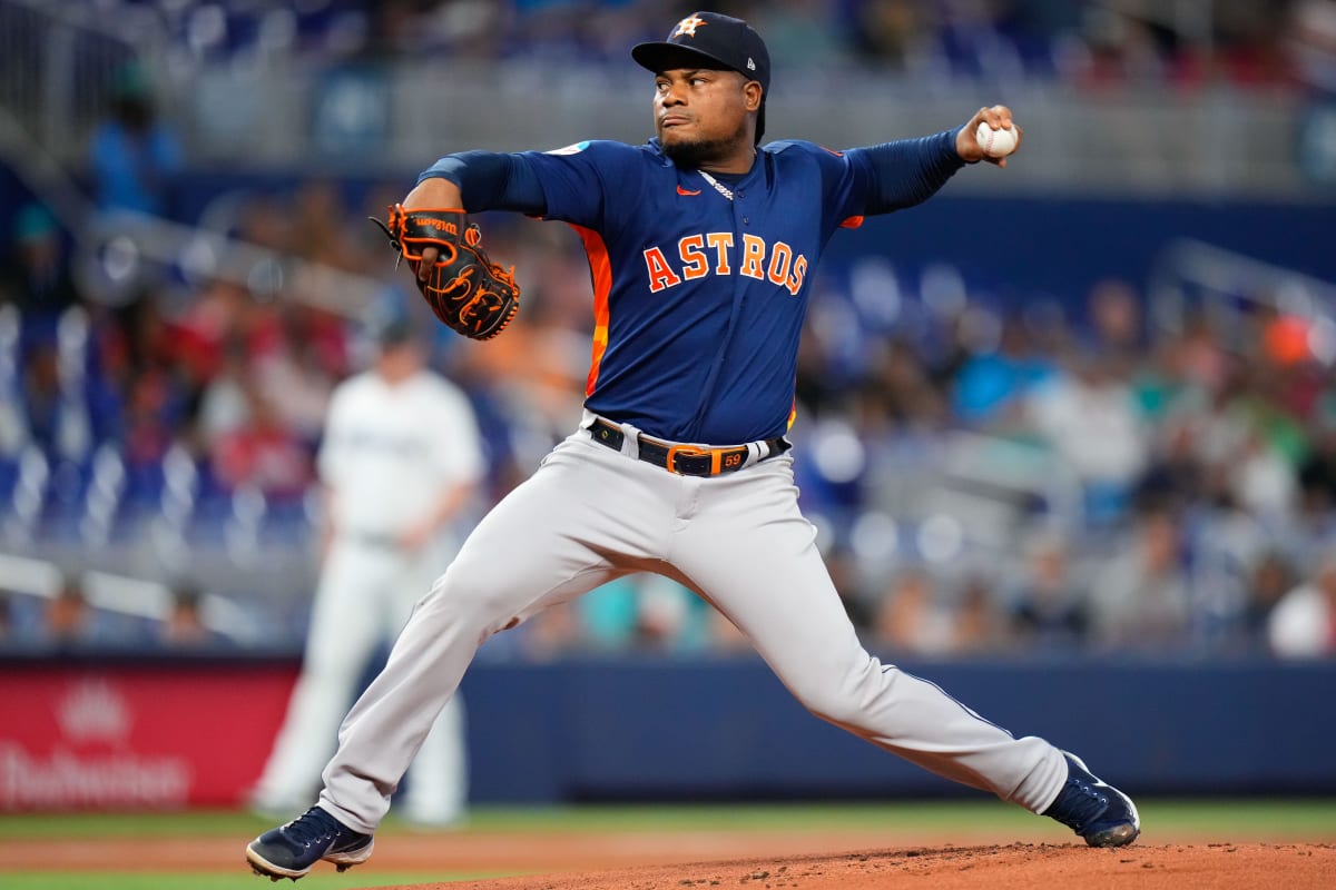 Houston Astros' Framber Valdez pitches no-hitter against Cleveland