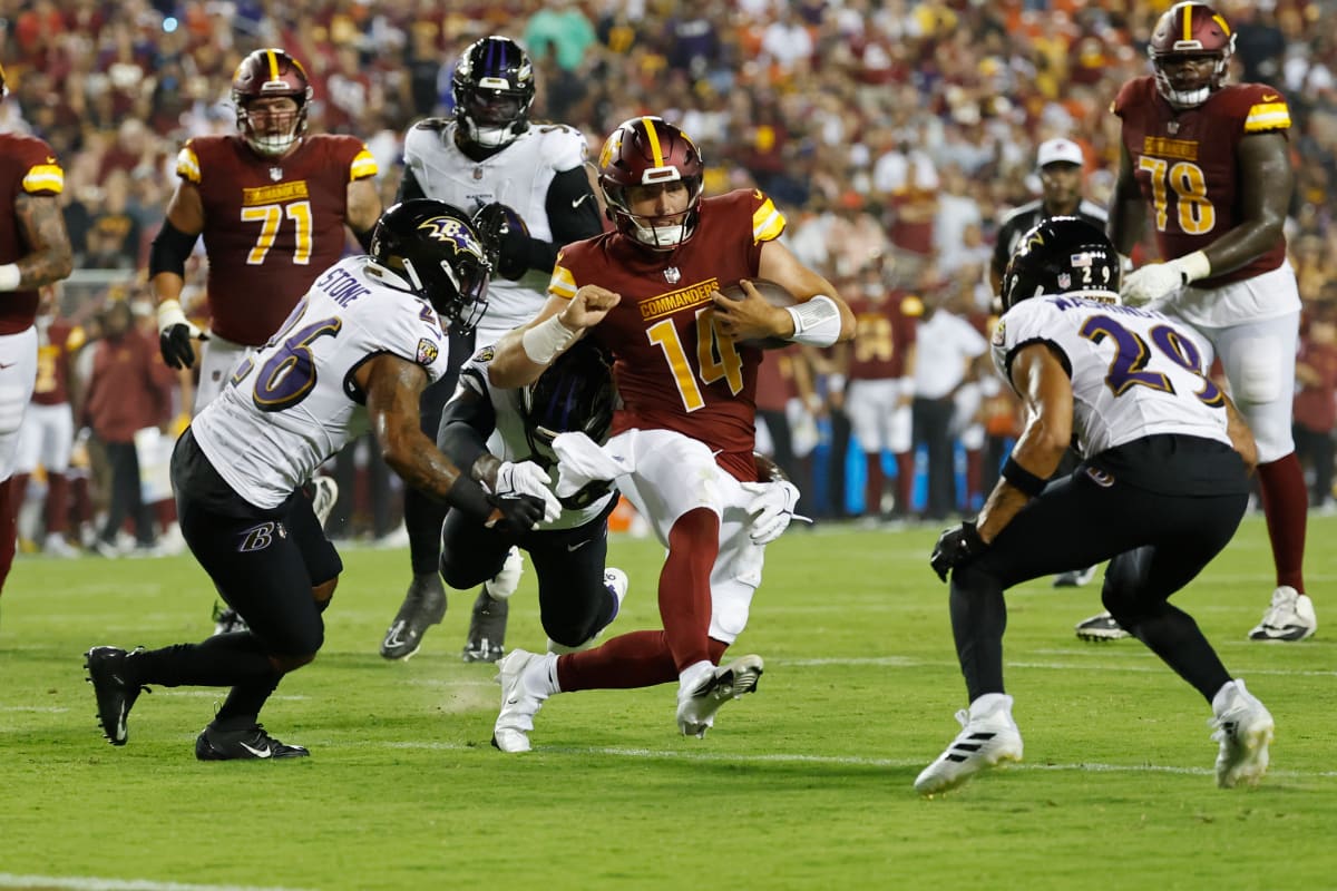 The Ravens' preseason winning streak comes to an end in Washington