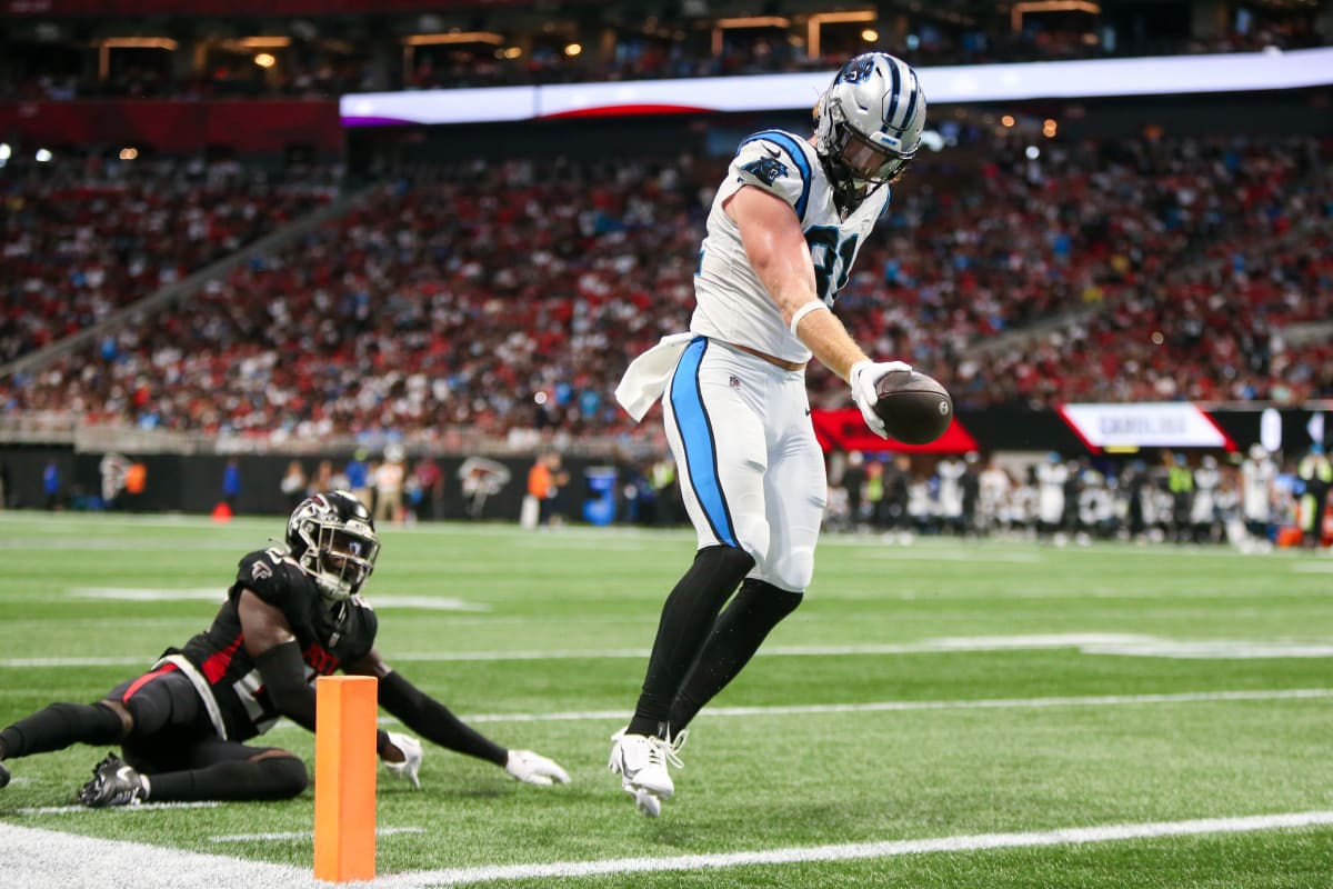 Carolina Panthers tight end Hayden Hurst during the NFL Carolina