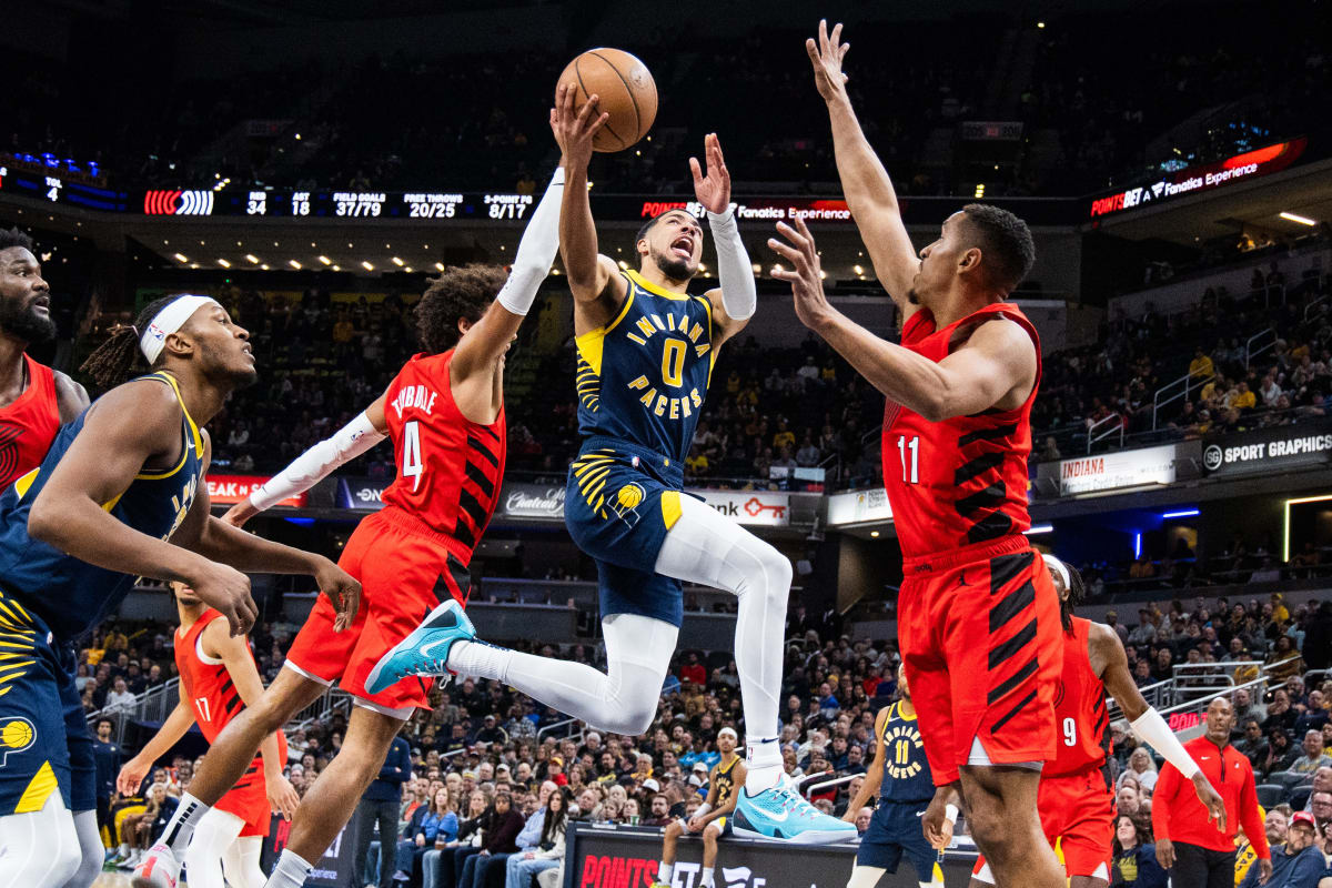 Indiana Pacers Vs Portland Trail Blazers: Tyrese Haliburton And Pascal ...