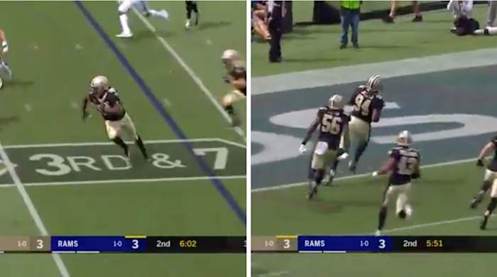 Saints Fumble Return Td Negated Due To Call On The Field Video Sports Illustrated 