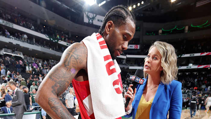 Kawhi Leonard: Raptors star endures awkward interview on TNT - Sports ...