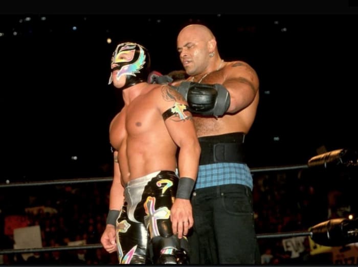 Konnan and Rey Mysterio in WCW. 