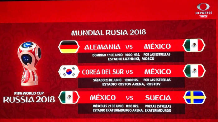 ApÁrtalos Fechas Y Horarios De Los Partidos De México En El Mundial