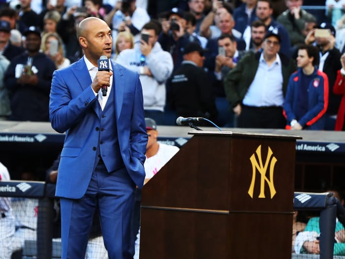 Derek Jeter Handles Yankees Number Retirement Like A Pro - Sports ...