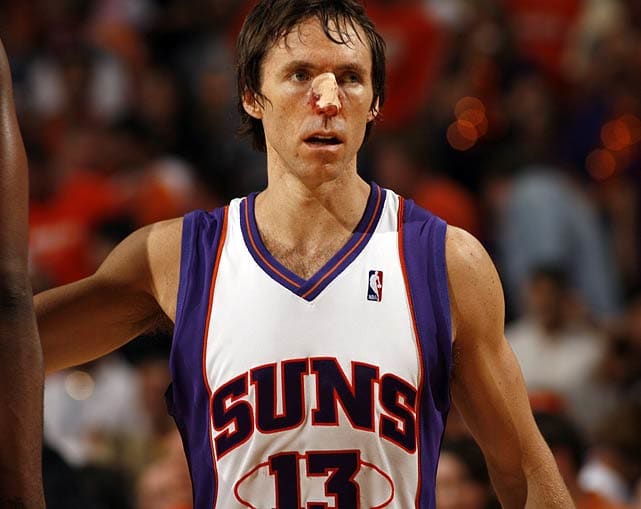 steve nash bloody nose shirt