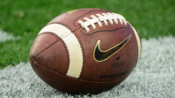 A generic view of a soccer ball before an NCAA game