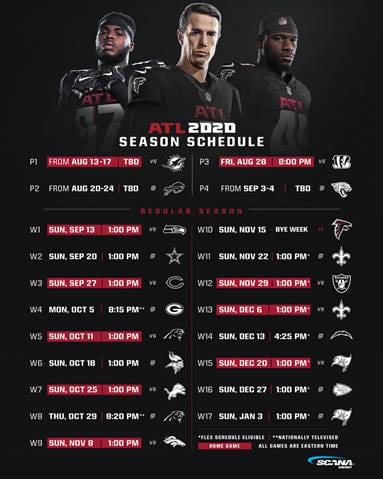 Demi will tell you: The Atlanta Falcons have a tough 2020 NFL schedule from start to finish