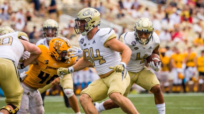 Georgia Tech TE Jack Coco. (Photo courtesy Georgia Tech athletics)