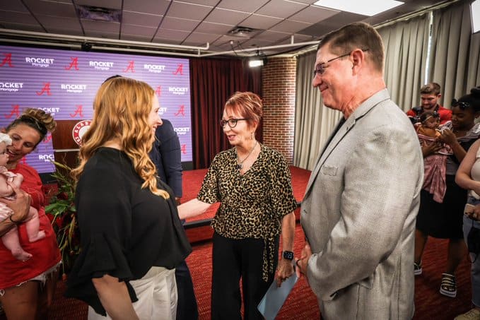 Ashley Johnston with Sarah and David Patterson