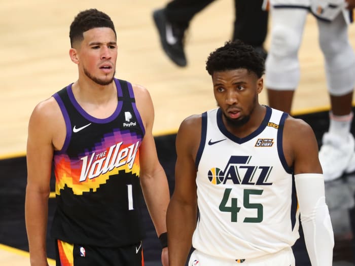 Devin Booker bersama Donovan Mitchell