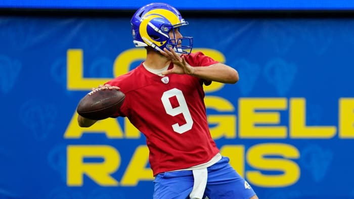 El mariscal de campo de los Rams de Los Ángeles Matthew Stafford