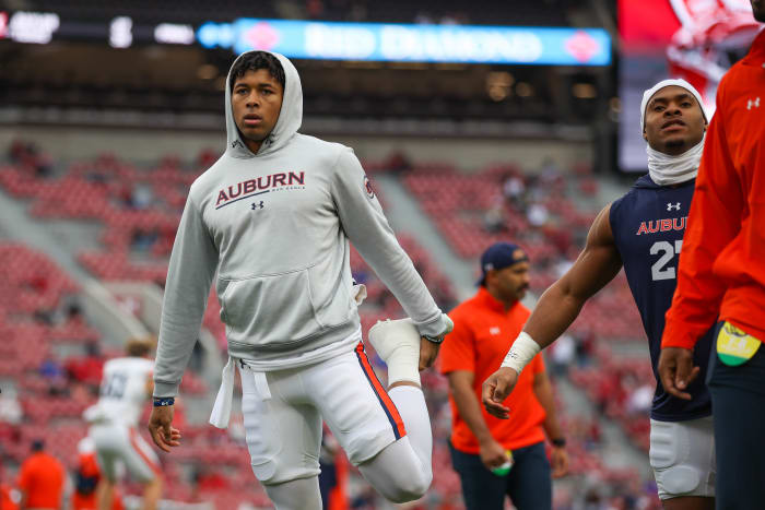 Auburn quarterback Robby Ashford during the Iron Bowl pregame.