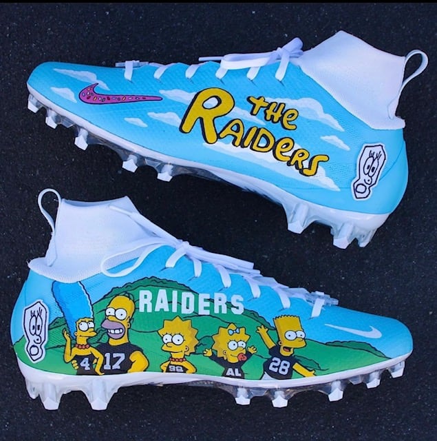 Josh Jacobs Shows Off Simpsons Inspired Cleats Sports Illustrated