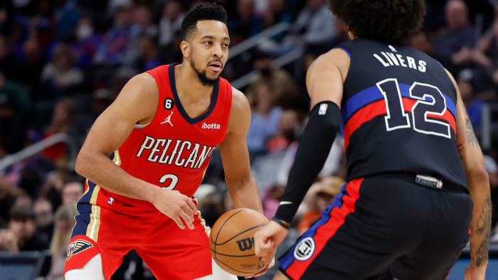 New Orleans Pelicans guard CJ McCallum.