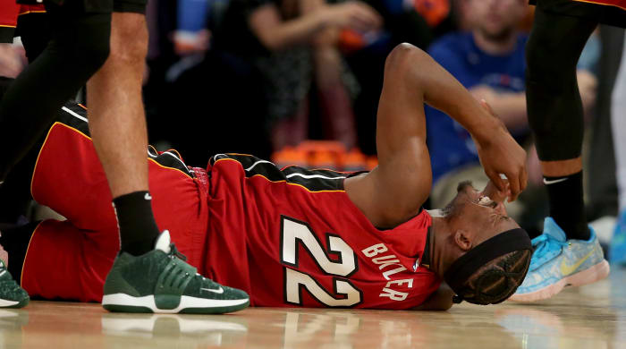 Jimmy Butler’s Injury Deals Heat A Costly Hit Despite Game 1 Win ...